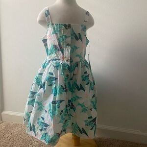 Cat & Jack Green and White Floral Dress